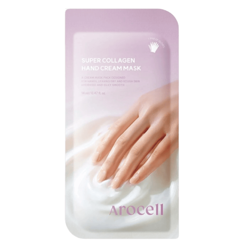 Зволожувальна маска рукавички для рук з колагеном Arocell Collagen Hand Cream Mask